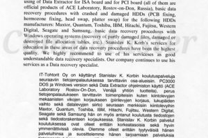Рекомендательное письмо от IT-Tohtorit