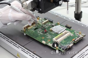 Осуществляем замену видеочипов, мостов, ремонт цепей питания