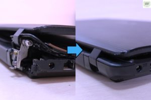 Ремонт нижнего поддона, замена петель ноутбука