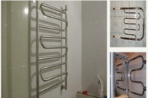 Установка полотенцесушителя