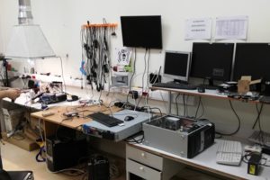 Тестовая зона. Место для пайки с микроскопом и паяльной станцией