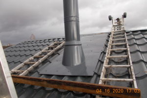 узел прохода кровли стальной сварной цвет 7024