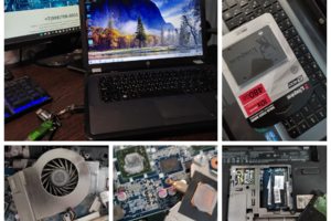 Замена жёсткого диска на SSD, смена термопасты, чистка от пыли,