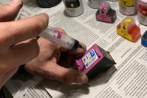 Заправка цветного струйного картриджа