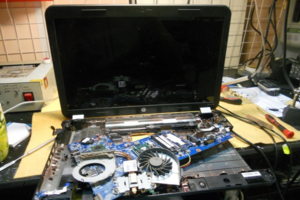 Работа с ноутбуком клиента