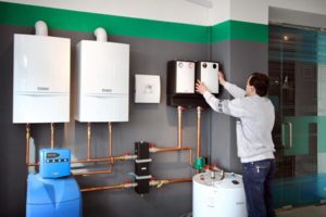 В офисе представлен вариант монтажа реальной котельной